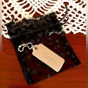 Coach Silver Charm Keychain Bag Charm. EUC.